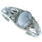 Howlite Sterling Silver Native American Leaf Cuff Bracelet RX102744